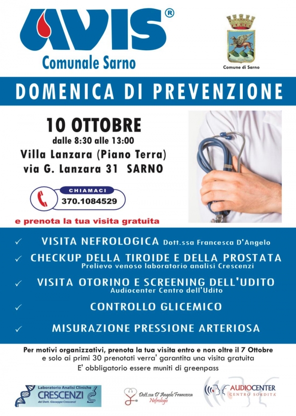 DOMENICA DI PREVENZIONE